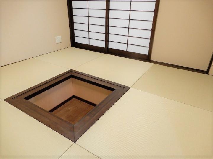 掘りごたつのある和室
