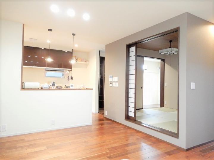 南面にリビング・キッチン