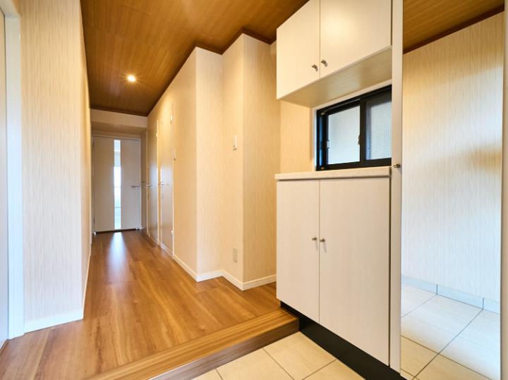 姿見やシューズボックスが上下にあり