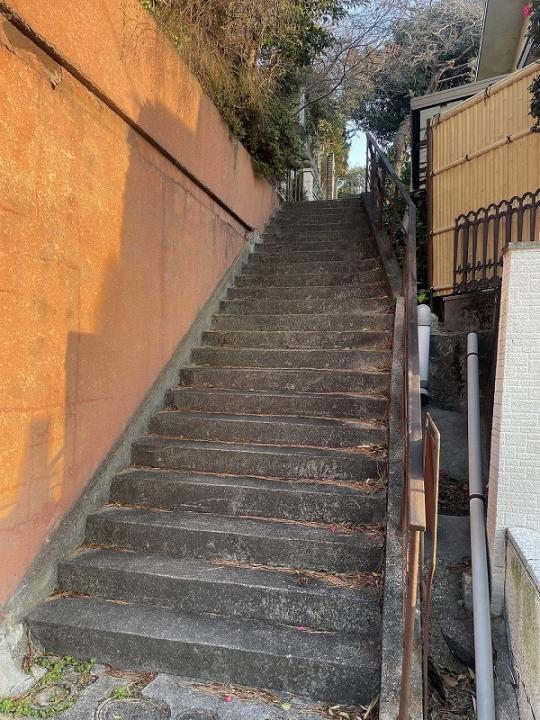 私道(階段)持分1/3m、セットバック面積約21.51平米