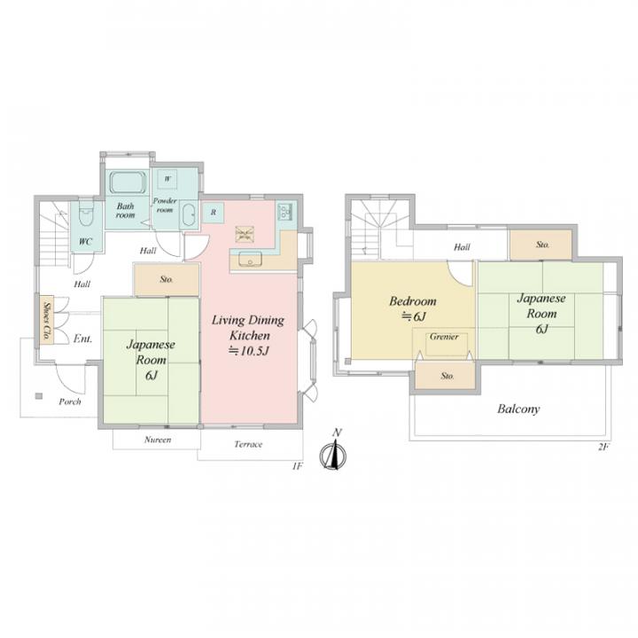現状建物の間取り図、3LDK中古戸建としてもご検討ください