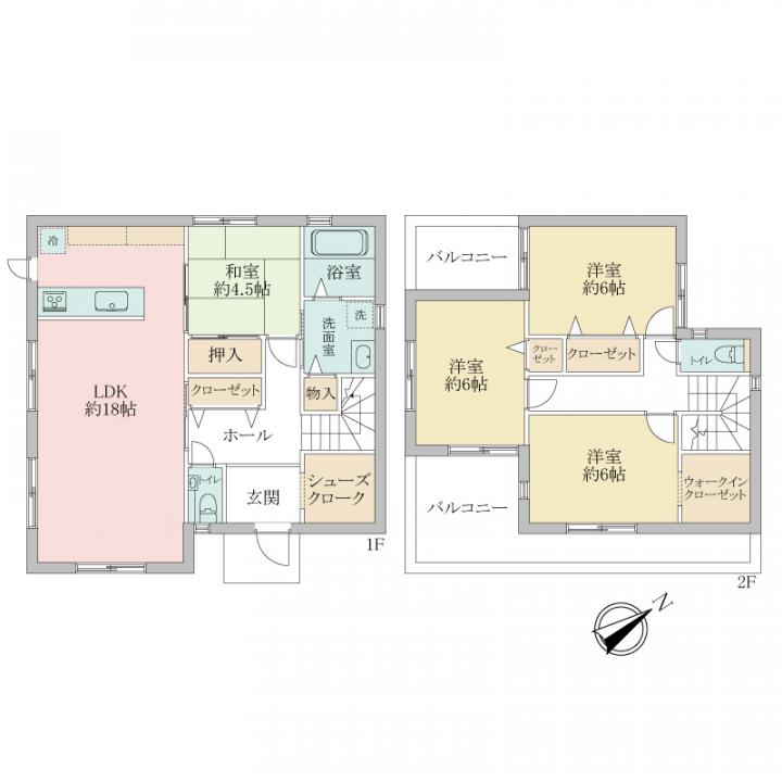 参考プラン例(建物価格:1870万円税込 建物面積:105.30平米)