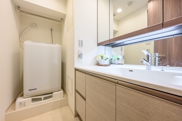 三面鏡収納 シングルレバー混合水栓