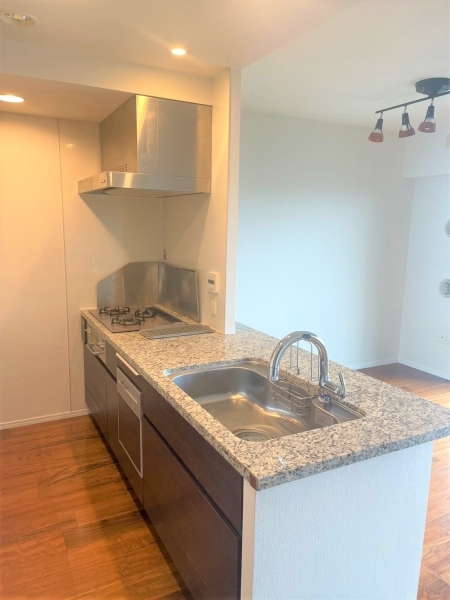 キッチン約3.2帖　御影石のキッチンカウンター