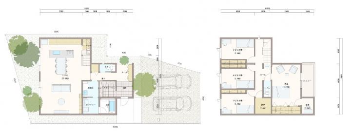 ■建物参考プラン 建物価格:金2200万円(外構費含む)