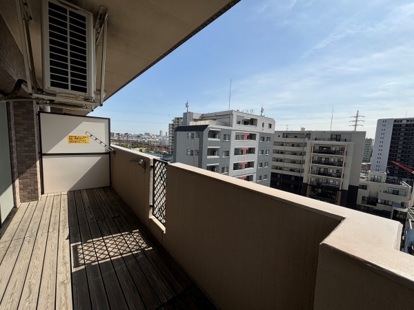 南東向きバルコニー