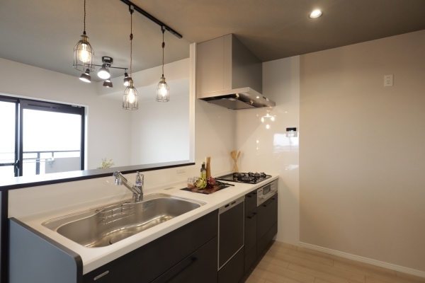 対面式システムキッチン　～ビルトイン食器洗乾燥機付です～