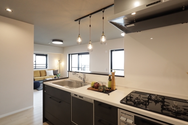 対面式システムキッチン　～ビルトイン食器洗乾燥機付です～