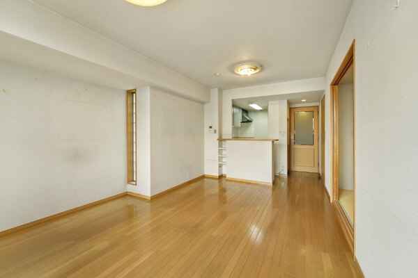 様々なインテリアと調和するシンプルな内装です。ペットと一緒に暮らせるマンションです(細則有り)。