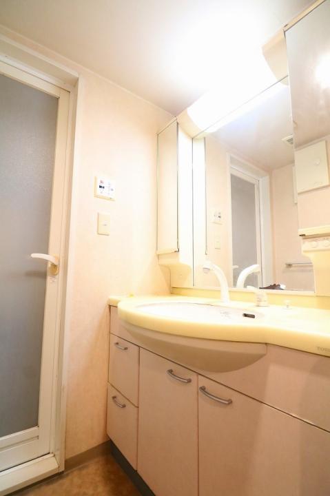 シャワー付きの洗面化粧台です。