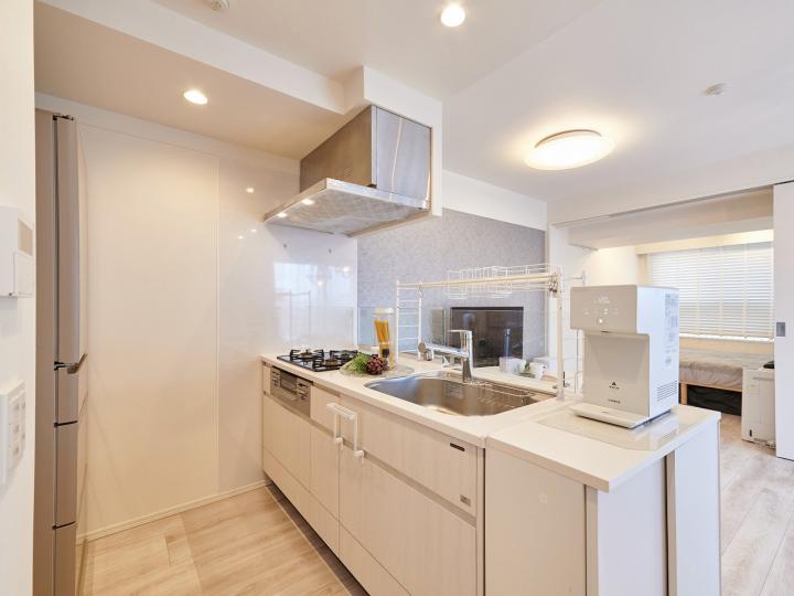 3口ガスコンロ付カウンターキッチン