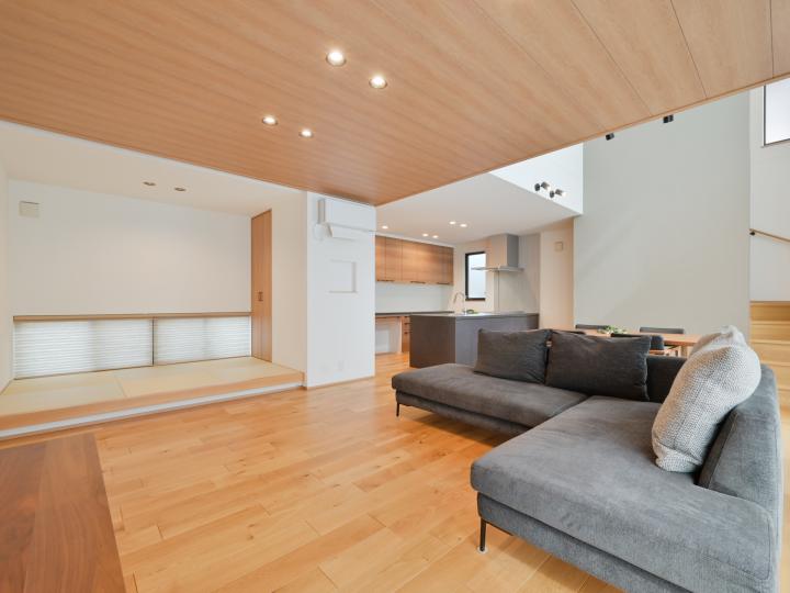 床暖房つき、22.5帖のLDK