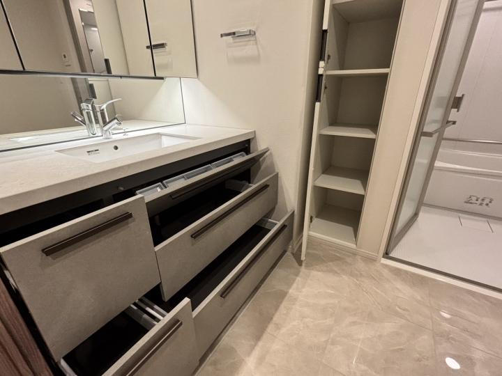 洗面台自体の収納力もぜひお確かめください