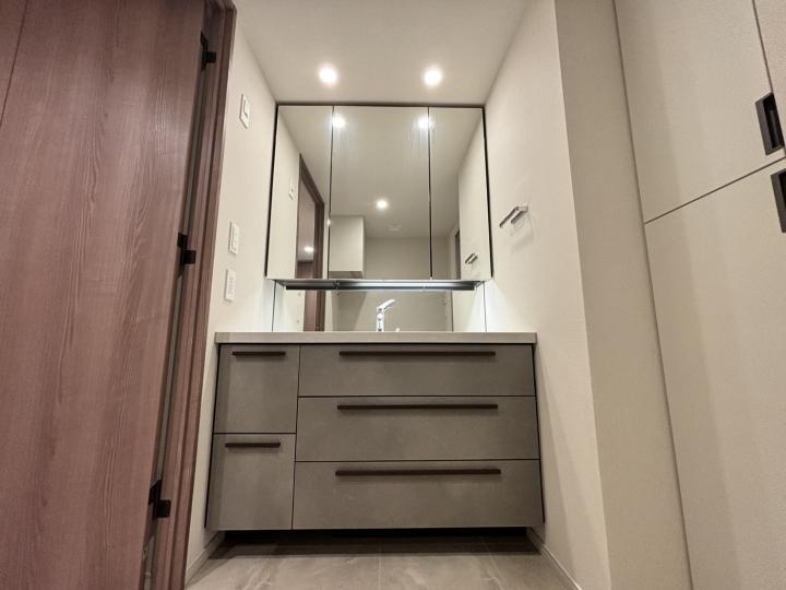 三面鏡付きの洗面化粧台です