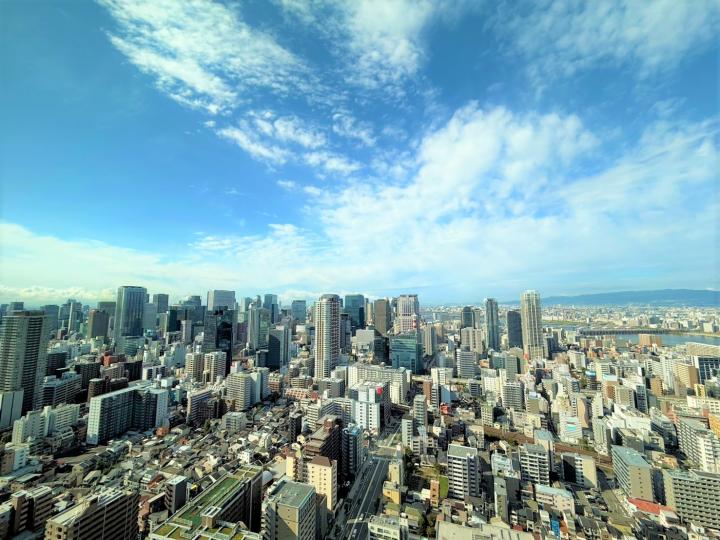 ■スカイラウンジからの眺望です!梅田の景色を一望できます!