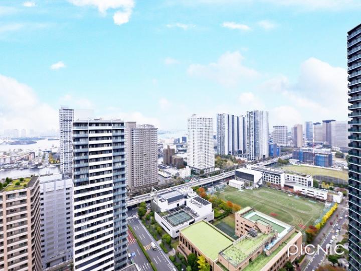 31階・東向きバルコニーからの眺望をお楽しみください