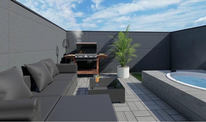 ■完成予想パース(屋上)