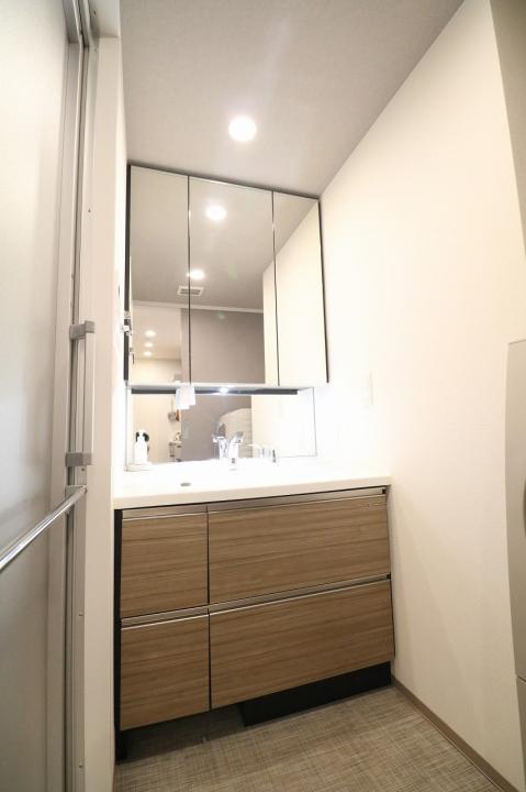 シャワー付きの洗面化粧台です。